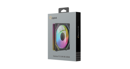 Вентилятор для корпуса Ocypus Gamma F12 UNI BK ARGB 1x(123x120x25mm), 800-1800 RPM Черный