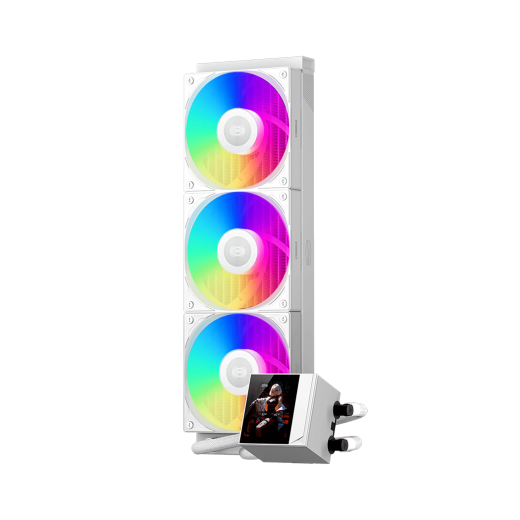 Водяное охлаждение для CPU PCCooler DC360 Pro ARGB Display WH 280W 115X/1200/1700/1851/AM4/AM5 Белый