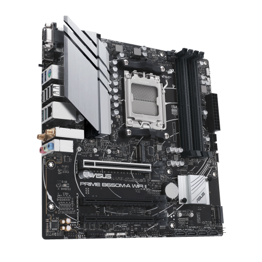 Материнская плата ASUS PRIME B650M-A WIFI II AM5 4xDDR5 4xSATA3 RAID 2xM.2 VGA HDMI DP mATX