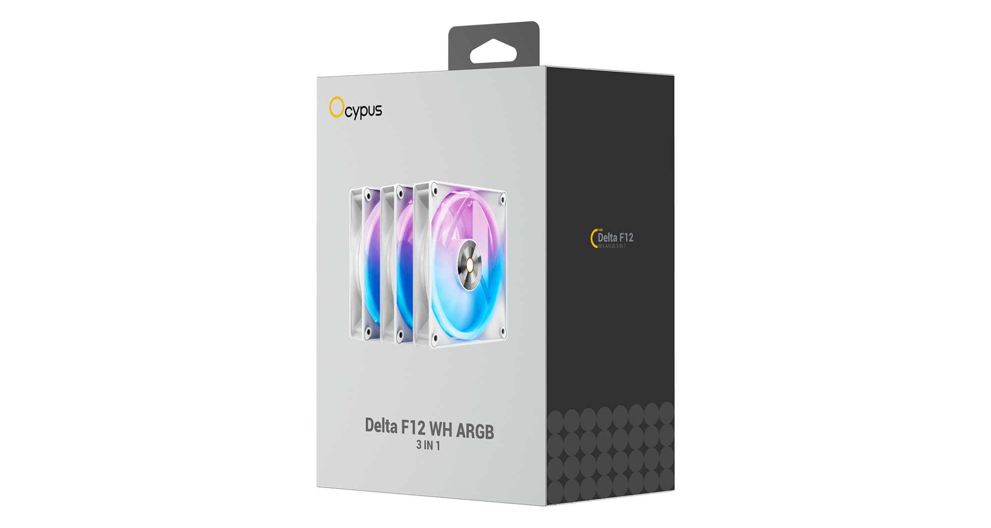 Вентилятор для корпуса Ocypus Delta F12 WH ARGB 3-IN-1 3x(120x120x25mm) 500-2000RPM 73CFM Белый