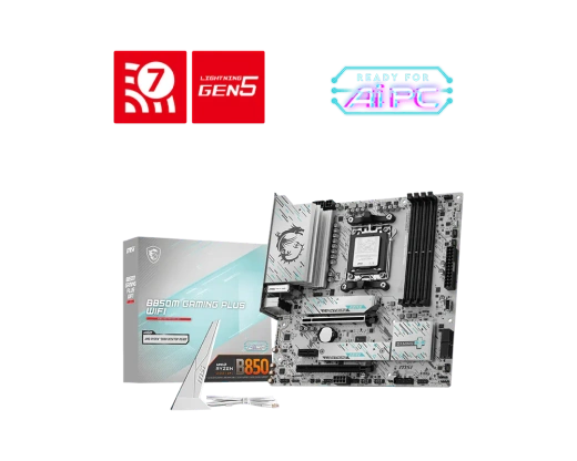 Материнская плата MSI B850M GAMING PLUS WIFI AM5 4xDDR5 4xSATA3 RAID 3xM.2 HDMI DP 2xType-C(DP) mATX