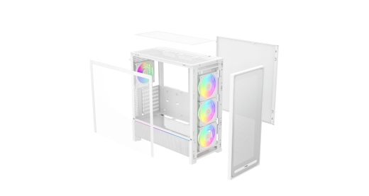 Корпус Ocypus Delta C70 WH ARGB EATX/ATX/mATX/ITX Type-C Белый Delta-C70-WHG400XX-GL