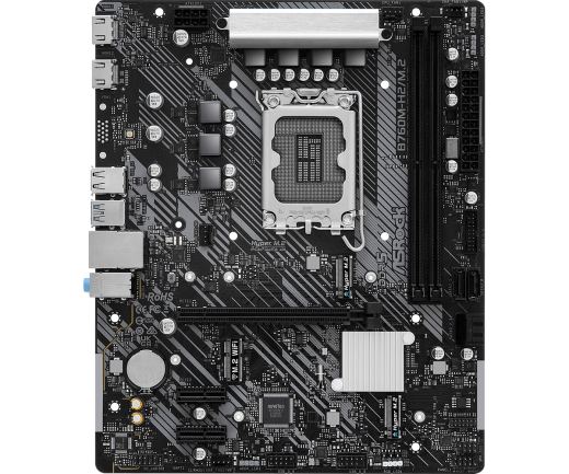 Материнская плата ASRock B760M-H2/M.2 LGA1700 2xDDR5 4xSATA RAID 2xM.2 2xHDMI mATX