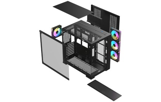 Корпус AOC CG395B 4F ATX/M-ATX/ITX 2xUSB3.0 1xType-C 1xAudio/Mic Черный AOC-CG395-BF4V2R0T2-G