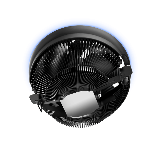Вентилятор для процессора PCCooler E126M B Blue Led TDP 100W 4-pin 1700/1200/115x/AM5/AM4/AM3 Черный