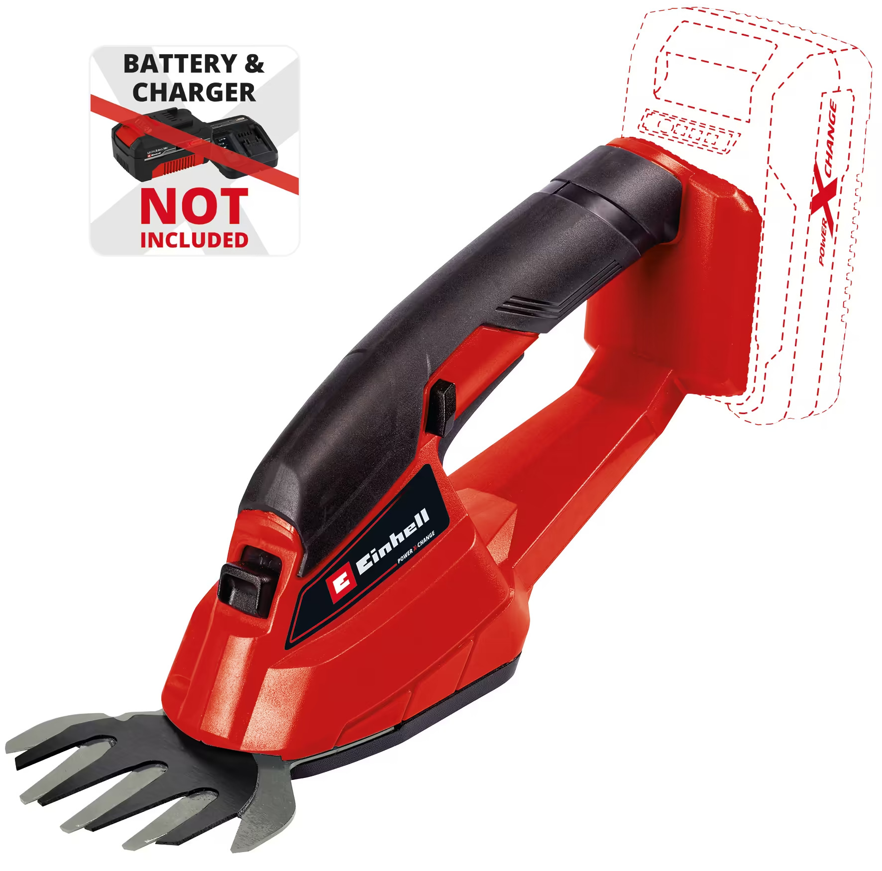 Аккум. Ножницы для травы Einhell GC-CG 18/1 Li-Solo (3410382)