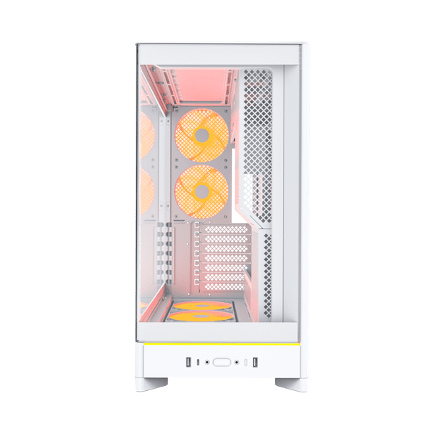 Корпус Montech HS02 PRO (W) ATX/Micro-ATX/Mini-ITX (Back-Connected MB) 2xUSB 1xType-C 1xAudio Белый