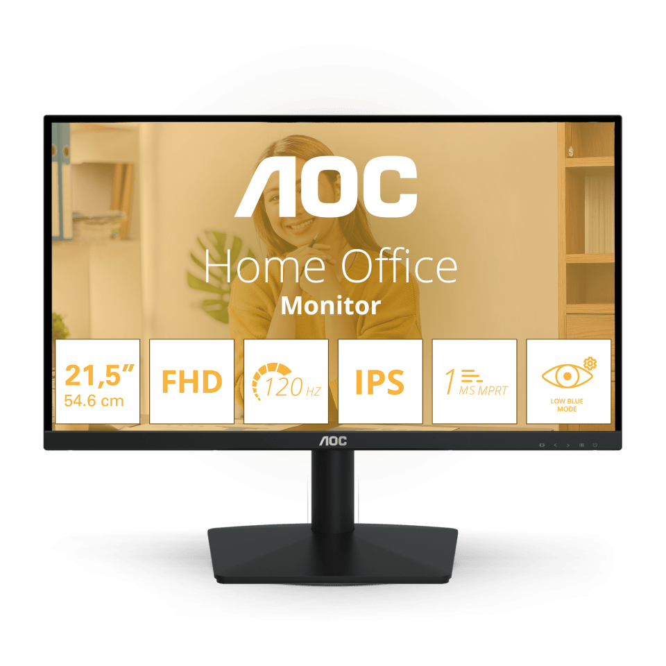 Монитор 21.5" AOC 22B15H2/01 IPS 1920x1080 120Hz 4ms 250 cd/m2 1000:1 VGA HDMI Черный
