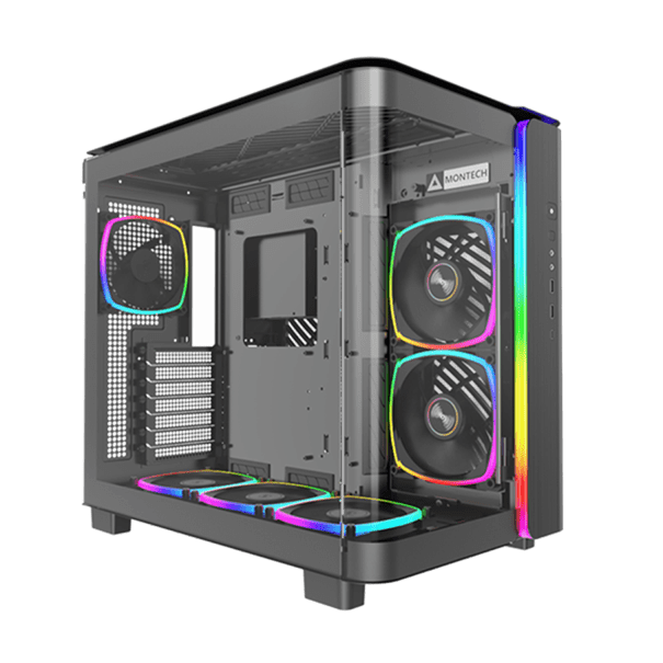 Корпус Montech KING 95 PRO (B) ATX/Micro-ATX/Mini-ITX 2xUSB3.0 1xType-C 1xAudio 1xMic Черный