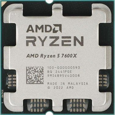 Процессор AMD Ryzen 5 7600X 4,7Гц (5,3ГГц Turbo) 6C/12T 32MB L3 105W-142W AM5 OEM 100-000000593
