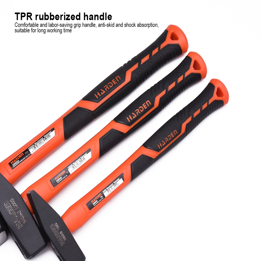 Молоток с фиберглассовой рукояткой, квадратный боек, 300 гр. Арт.590033