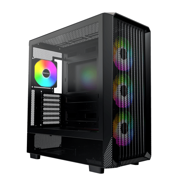 Корпус Montech X5 (B) E-ATX/ATX/Micro-ATX/Mini-ITX 1xUSB3.0 1xUSB2.0 1xType-C 1xAudio Черный