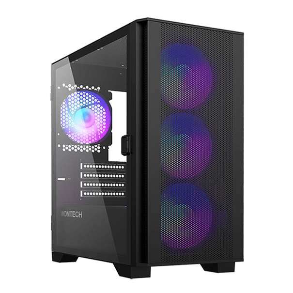 Корпус Montech AIR 100 ARGB (B) Micro-ATX/Mini-ITX 2xUSB3.0 1xUSB2.0 1xAudio 1xMic Черный