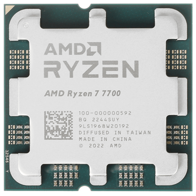Процессор AMD Ryzen 7 7700 3,8Гц (5,3ГГцTurbo) Zen 4 8/16  8MB L2 32MB L3 65W AM5 100-000000592