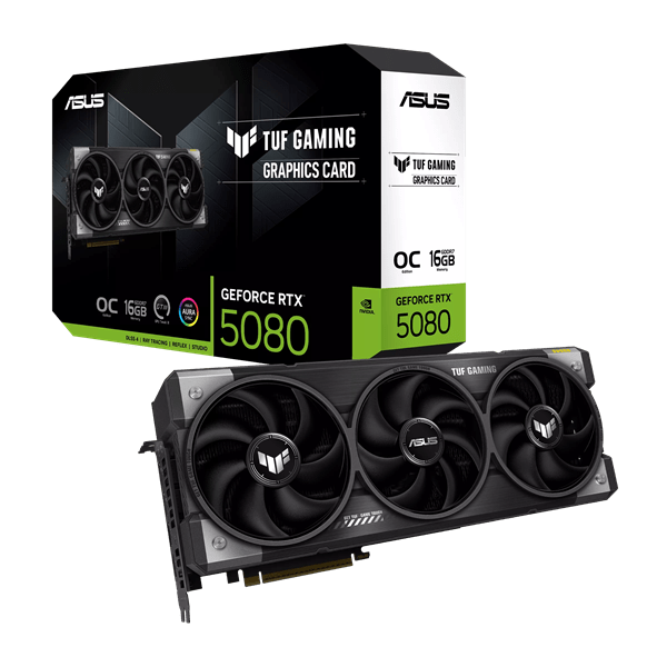 Видеокарта ASUS GeForce RTX5080 16GB, TUF GAMING GDDR7 OC 256bit 2HDMI 3DP TUF-RTX5080-O16G-GAMING
