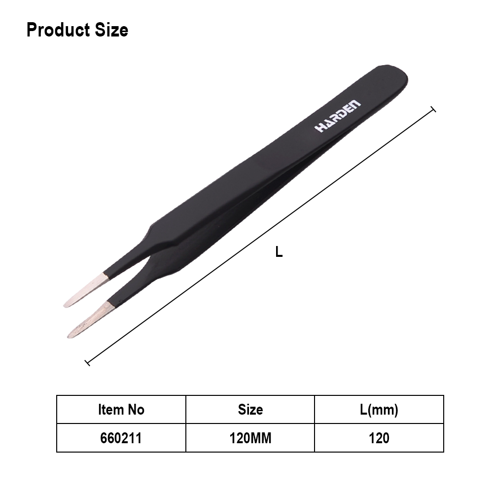 Пинцет прямой антистатический Арт.660211