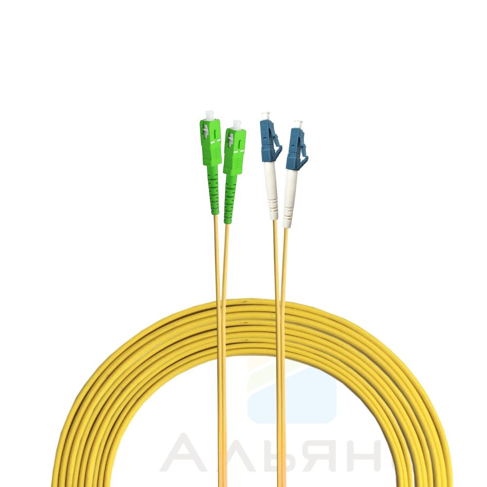 Патчкорд SC/APC-LC/UPC  2мм SM 9/125 Duplex - 1 м