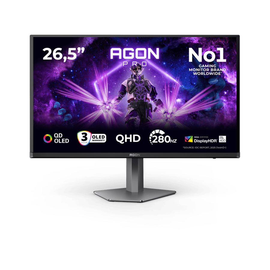 Монитор Игровой 27" AOC AG276QZD2 QD-OLED 2560x1440 280Hz 0,03ms 1000cd/m2 2xHDMI 2xDP 2x5W Черный