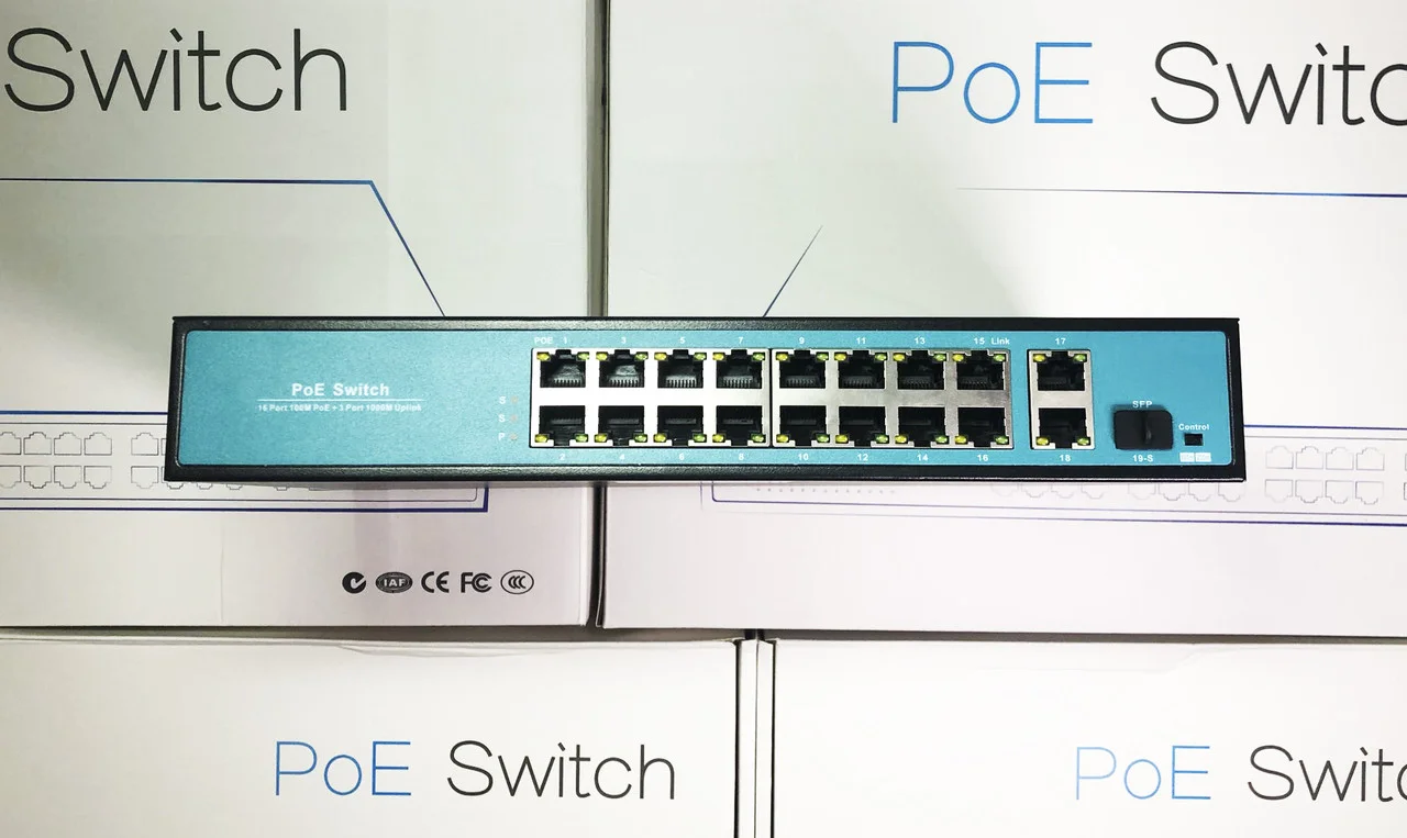 Неуправляемый POE коммутатор OK-6218GE-SFP