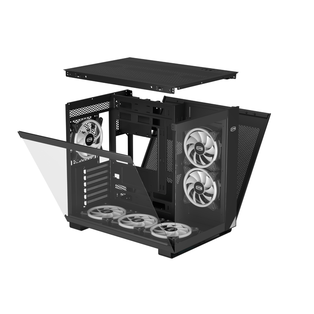Корпус PCCooler C3T500 ARGB BK ATX/MATX/ITX USB3.1 Gen 2 Type-C USB3.0 USB2.0 Black
