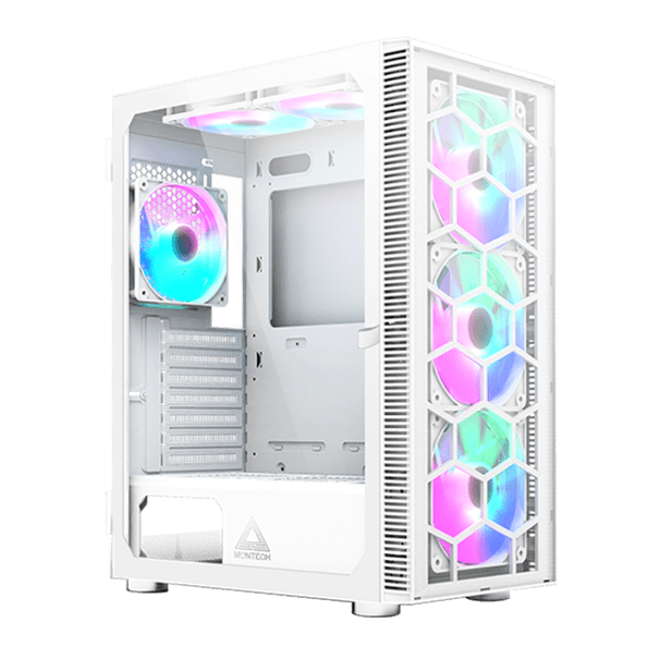 Корпус Montech X3 GLASS (W) ATX/Micro-ATX/Mini-ITX 1xUSB3.0 2xUSB2.0 1xAudio 1xMic Белый
