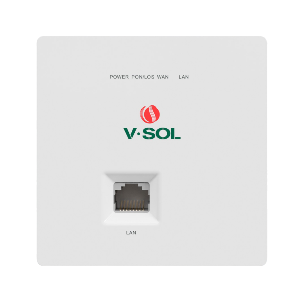 V-SOL V2801P / V2801PW — Встраиваемые XPON ONT-терминалы в подрозетник type 86 (1× GE, SC/UPC, AC 220V, опция Wi-Fi)