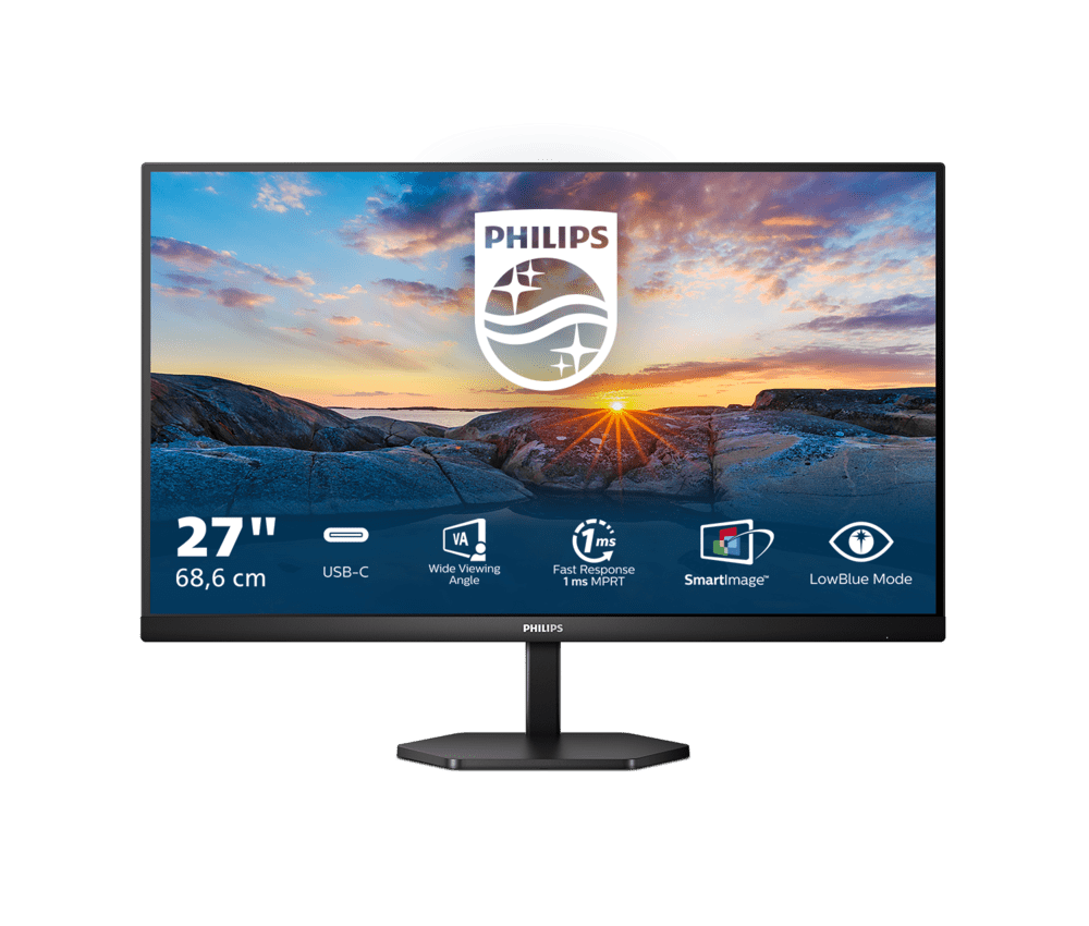 Монитор 27" PHILIPS 27E1N3300A/00 IPS 1920x1080 75Hz 1мс 300кдм 1000:1 HDMI USB-C 3.2 Черный