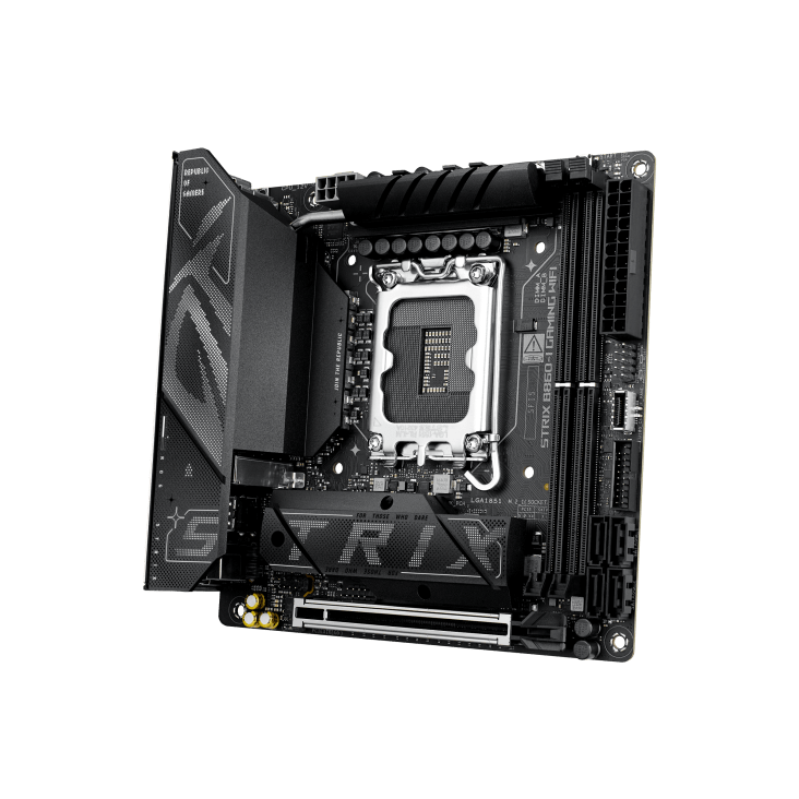 Материнская плата ASUS ROG STRIX B860-I GAMING WIFI, LGA1851 B860 2xDDR5 SATA M.2 HDMI DP USB-C mITX