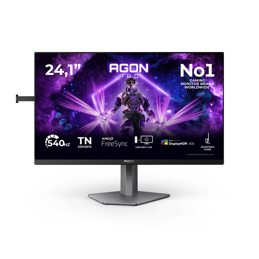 Монитор Игровой 24,1" AOC AG246FK TN 1920x1080 540Hz 0,3ms 400cd/m2 1000:1 2xHDMI DP 4xUSB Черный