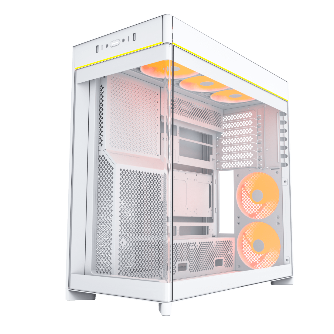 Корпус Montech HS02 PRO (W) ATX/Micro-ATX/Mini-ITX (Back-Connected MB) 2xUSB 1xType-C 1xAudio Белый