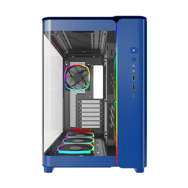 Корпус Montech KING 95 PRO (Prussian blue) ATX/Micro-ATX/Mini-ITX 2xUSB3.0 1xType-C 1xAudio Синий