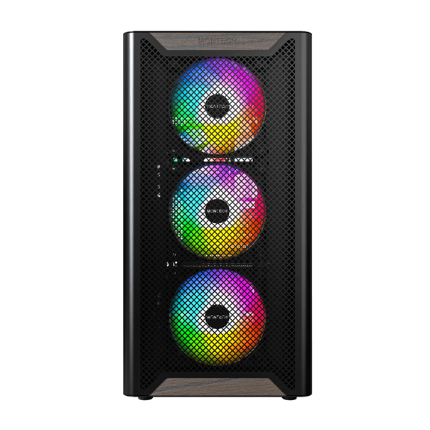Корпус Montech XR Wood (B) ATX/Micro-ATX/Mini-ITX 2xUSB3.0 1xType-C 1xAudio 1xMic Черный