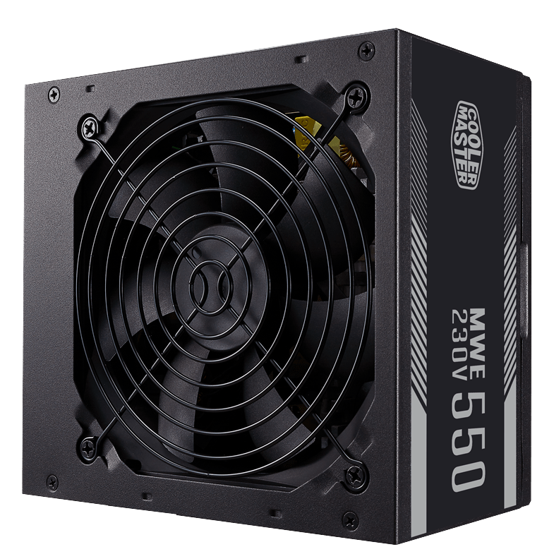Блок питания CoolerMaster  550W, MWE 550 White 230V - V2, Non Modular, КПД 85%, MPE-5501-ACABW-EU
