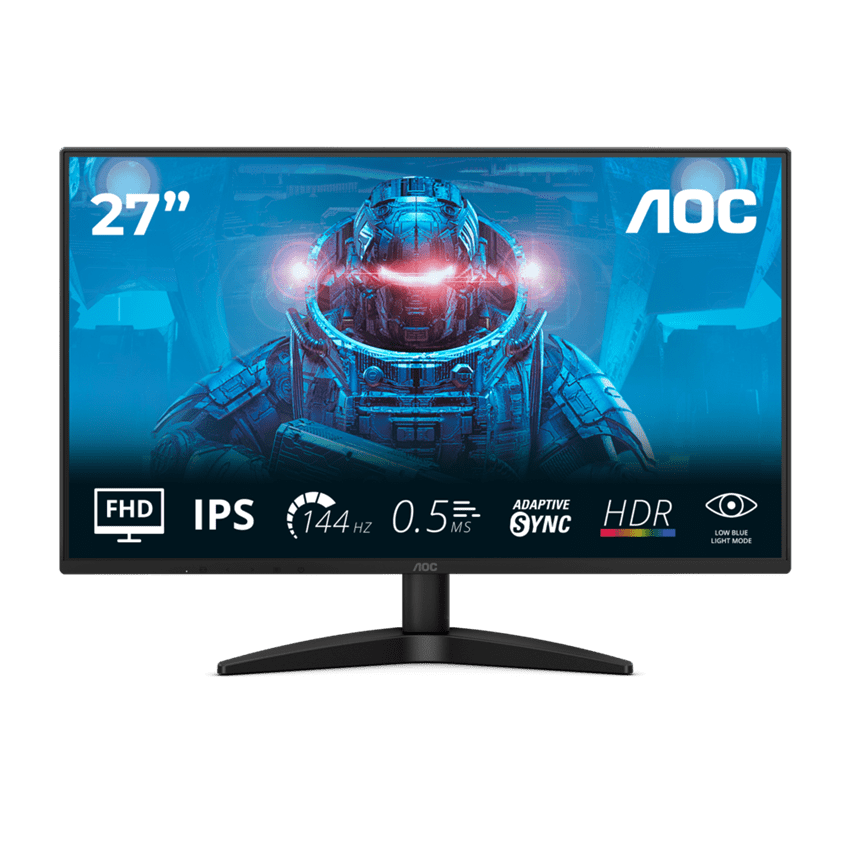 Монитор 27" AOC 27B36X IPS 1920x1080 144Hz 0.5ms 300cd/m2 1500:1 1xHDMI 1xDP 1xAudioOut Черный