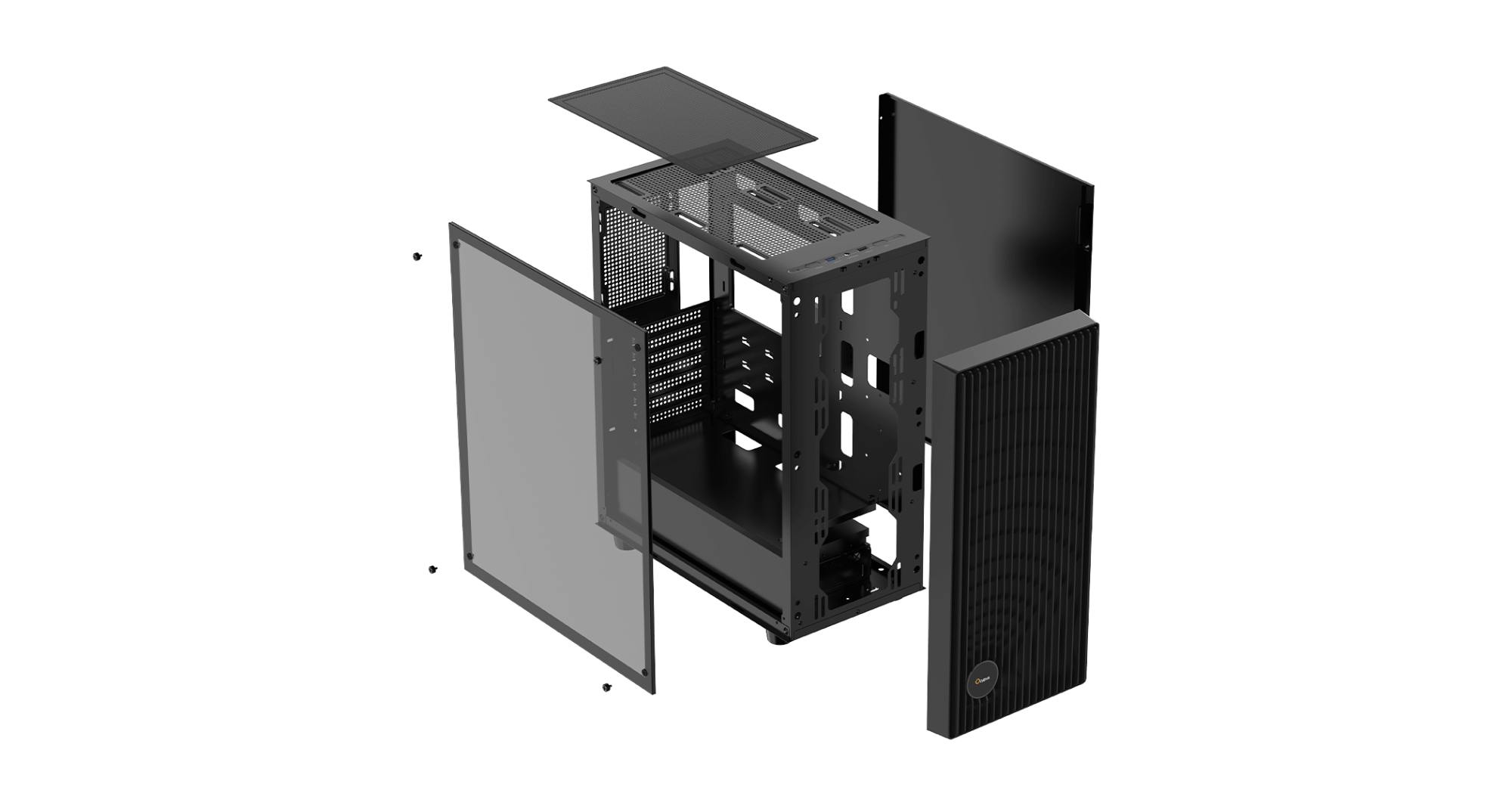 Корпус Ocypus Gamma C70 BK ATX/mATX/ITX 2xUSB Черный Gamma-C70-BKG000XX-GL