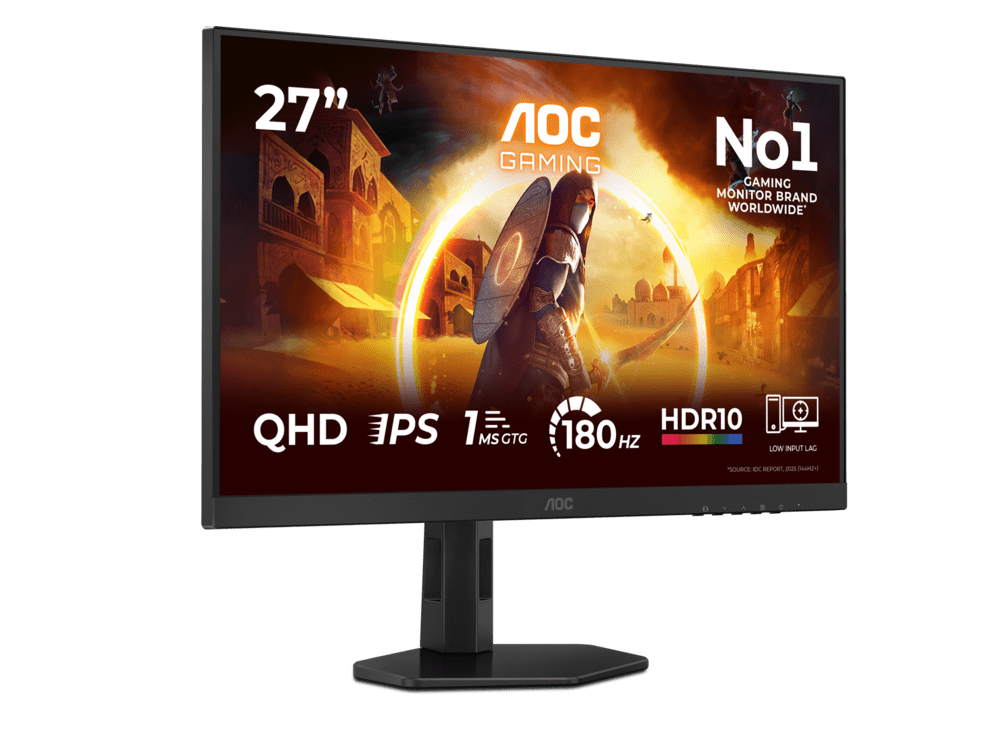Монитор Игровой 27" AOC Q27G4XF/01/00 IPS 2560x1440 180Hz 1ms 300cd/m 1000:1 2xHDMI 1xDP Black