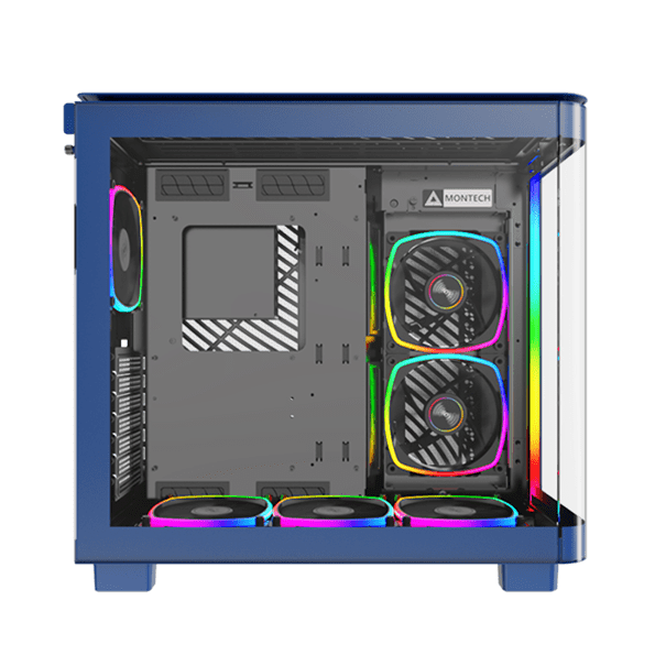 Корпус Montech KING 95 PRO (Prussian blue) ATX/Micro-ATX/Mini-ITX 2xUSB3.0 1xType-C 1xAudio Синий