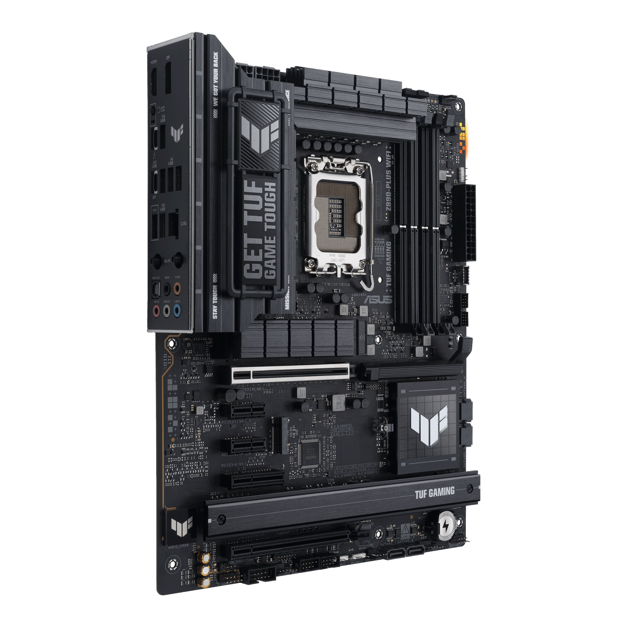 Материнская плата ASUS TUF GAMING Z890-PLUS WIF, LGA1851 Z890 4xDDR5 4xSATA3 4xM.2 HDMI DP USB-C ATX