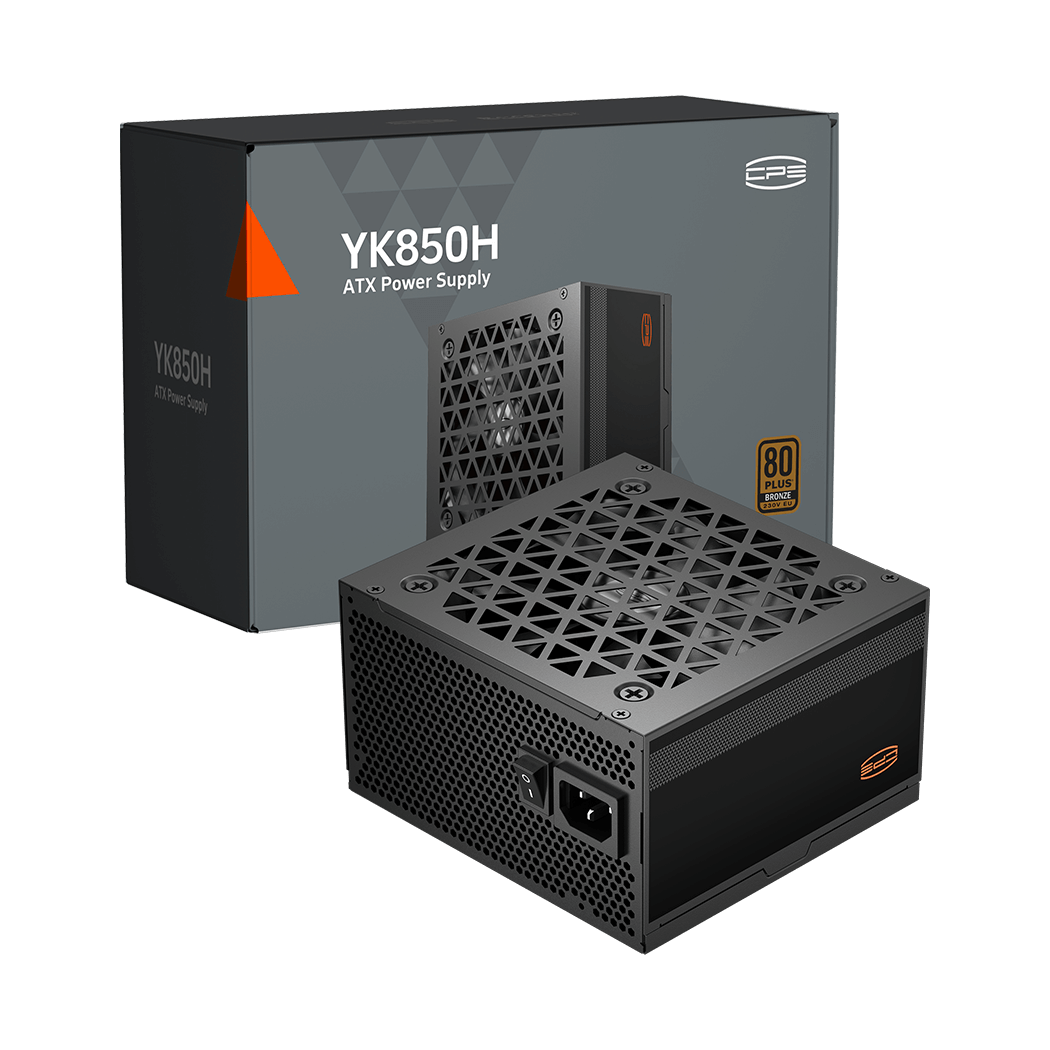 Блок питания PCCooler  850W, YK850H, Non Modular, 80+, BRONZE, Fan 120mm, Черный, P3-YK850H-B1H