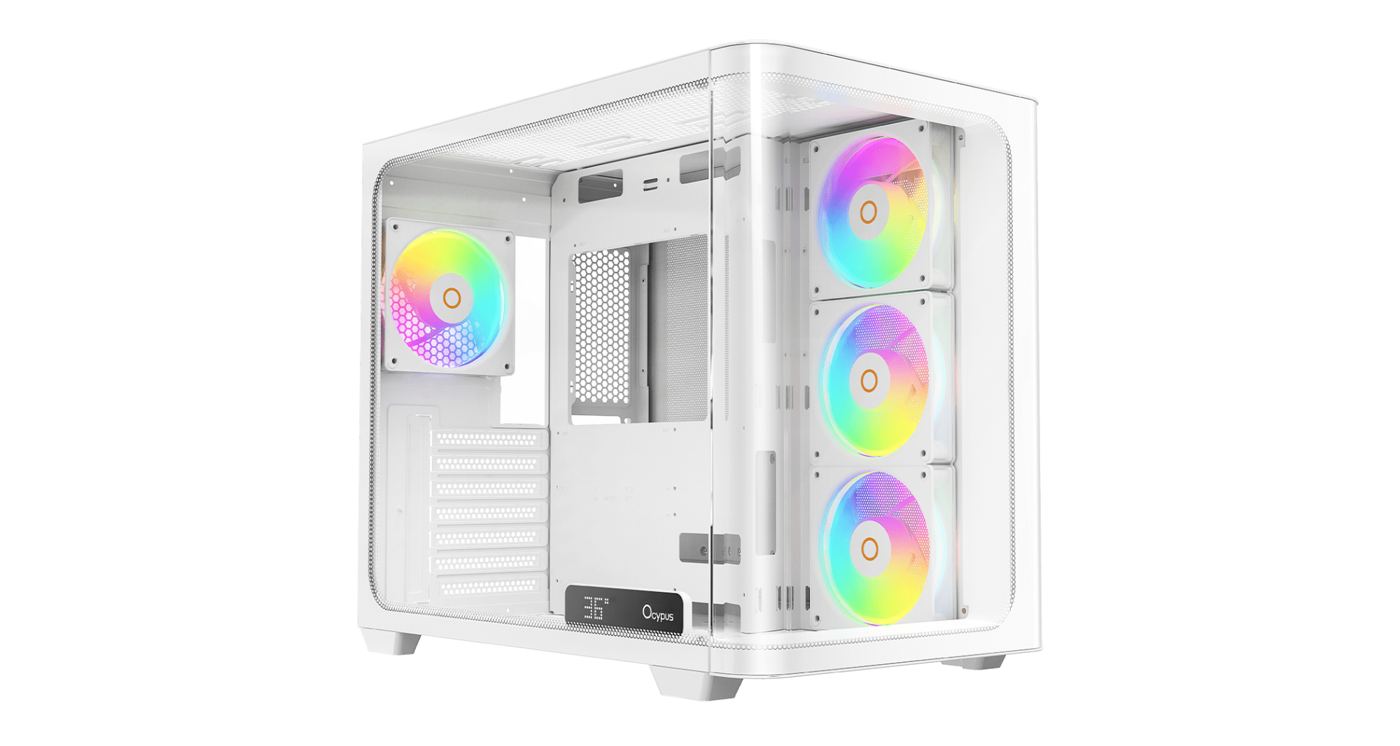 Корпус Ocypus Iota C70 WH Curve ARGB Digital ATX/mATX/mITX 2xUSB Type-C Белый Iota-C70-WHD400CD-GL