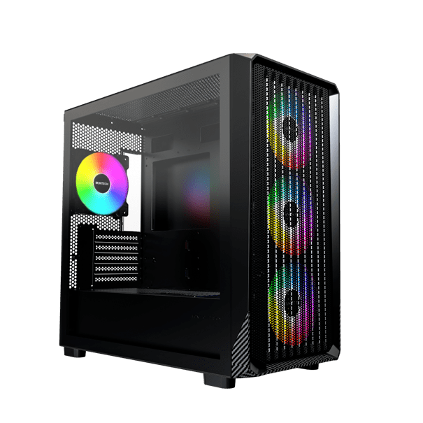 Корпус Montech X5M (B) Micro-ATX/Mini-ITX 1xUSB3.0 1xUSB2.0 1xType-C 1xAudio Черный