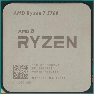 Процессор AMD Ryzen 7 5700 3,7Гц (4,6ГГц Turbo) AM4 8/16  4MB L2 16MB L3 65W AM4 OEM 100-000000743