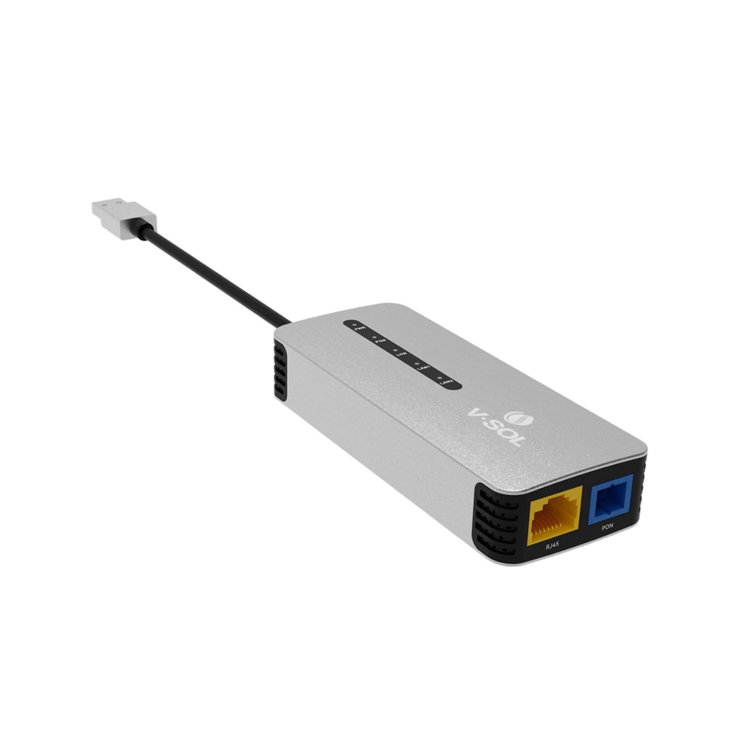 V-SOL V2802U — Портативный XPON ONT-терминал FTTD (1× 2.5GbE RJ45, 1× USB 3.0 Type-A/Type-C, SC/UPC)