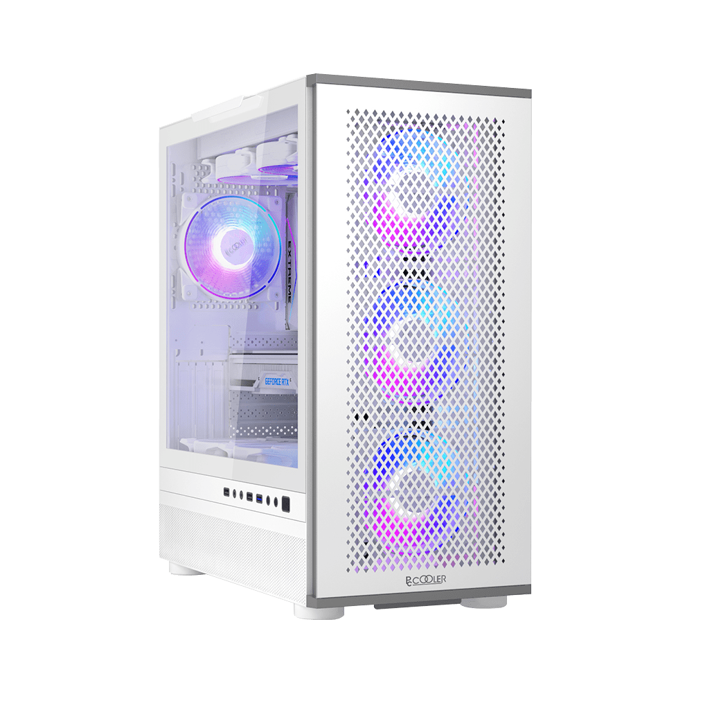 Корпус PCCooler ME200W MESH WH EATX/ATX/mATX/ITX USB3.0, 2USB2.0 White