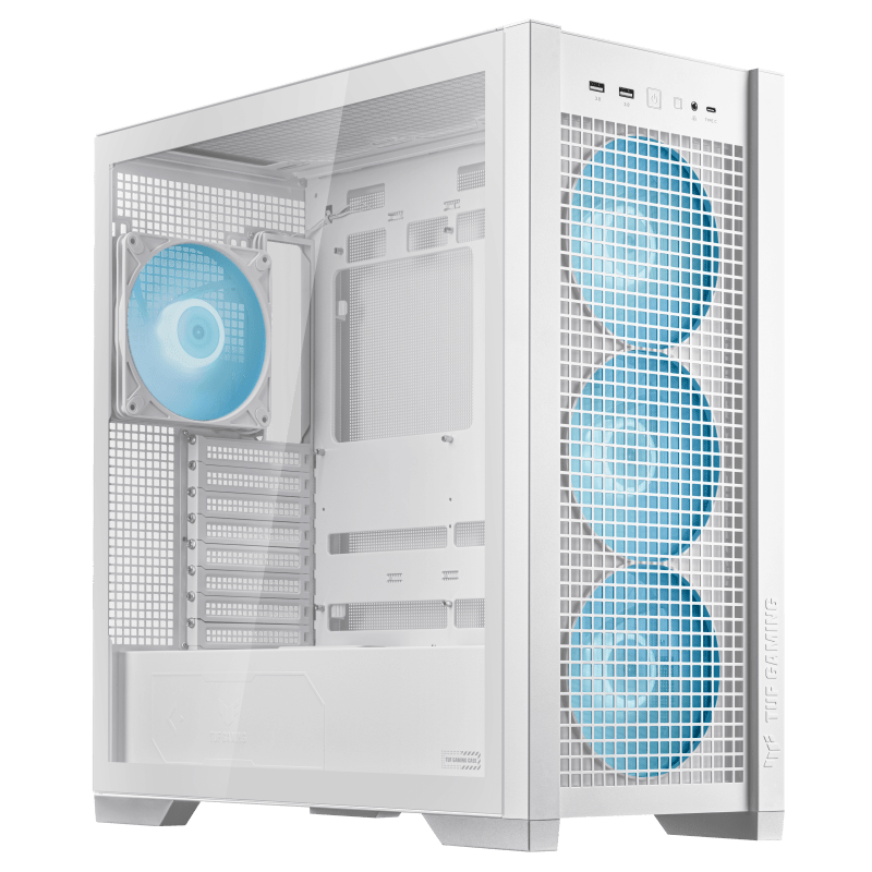 Корпус ASUS TUF GAMING GT302 TG ARGB WHITE EATX/ATX/mATX/mITX 90DC00I3-B19000