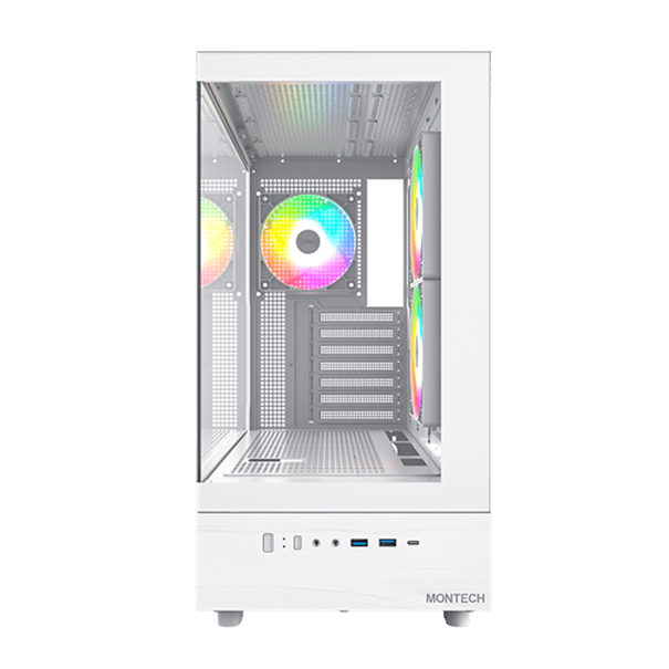 Корпус Montech XR (W) ATX/Micro-ATX/Mini-ITX 2xUSB3.0 1xType-C 1xAudio 1xMic Белый