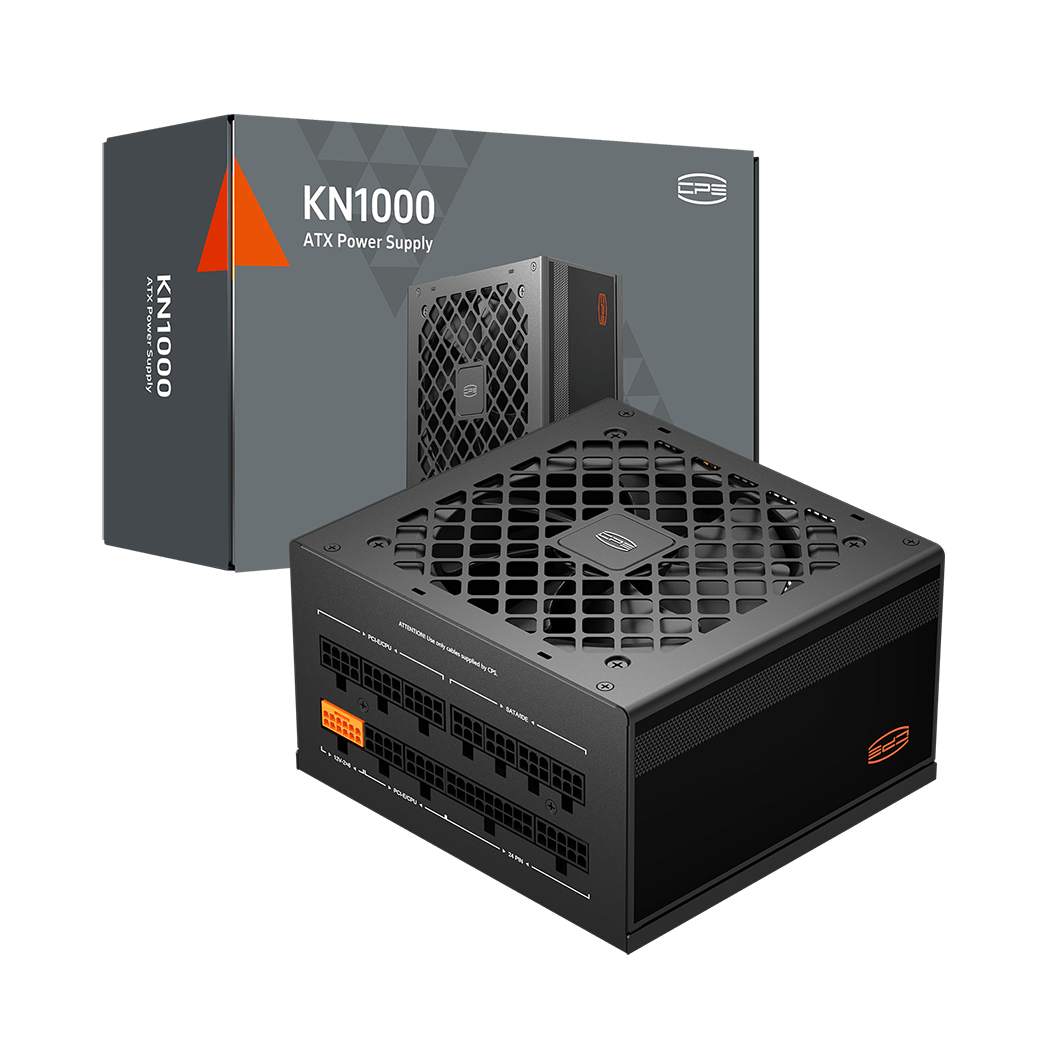 Блок питания PCCooler 1000W, KN1000, Full Modular, 80+,  GOLD, Fan 120mm, Черный, P3-KN1000-G1F