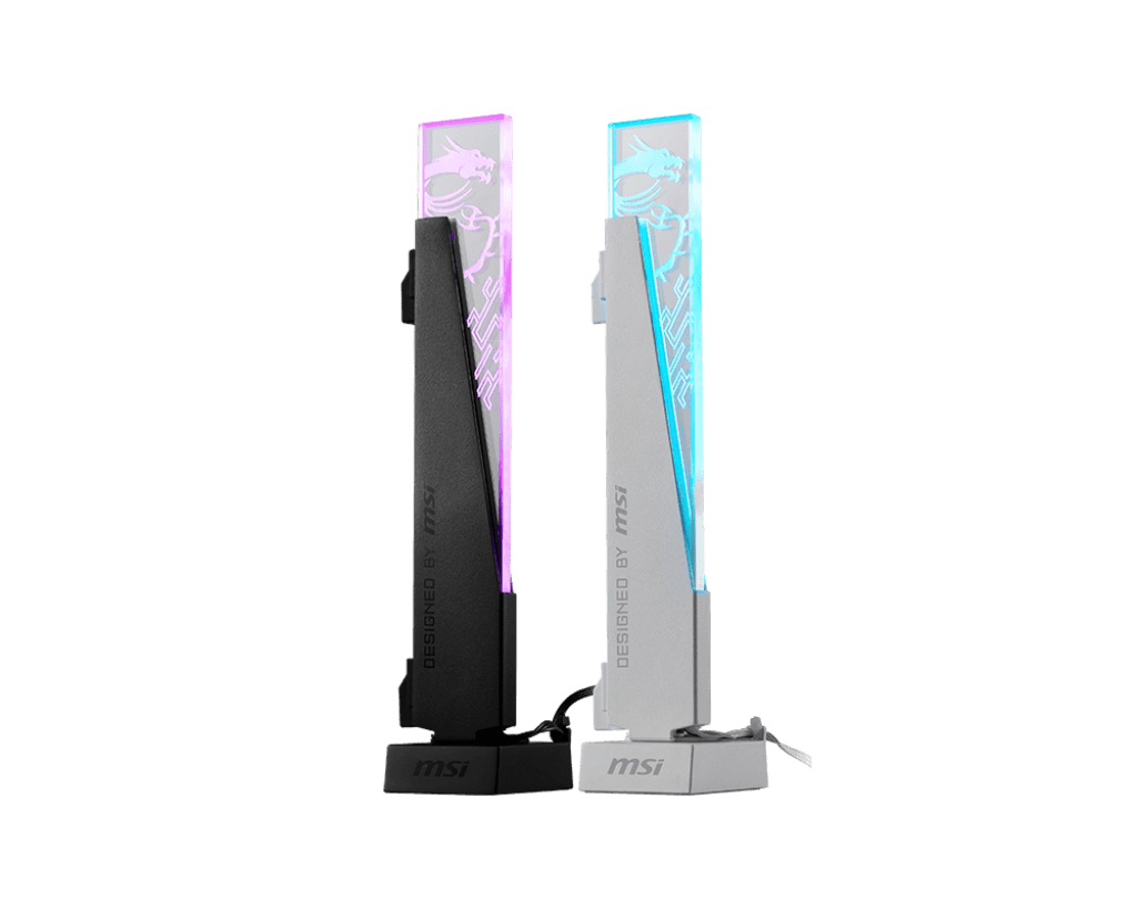 Вертикальный ARGB держатель Видеокарты MSI MPG ARGB GRAPHICS CARD STAND 3-pin ARGB White