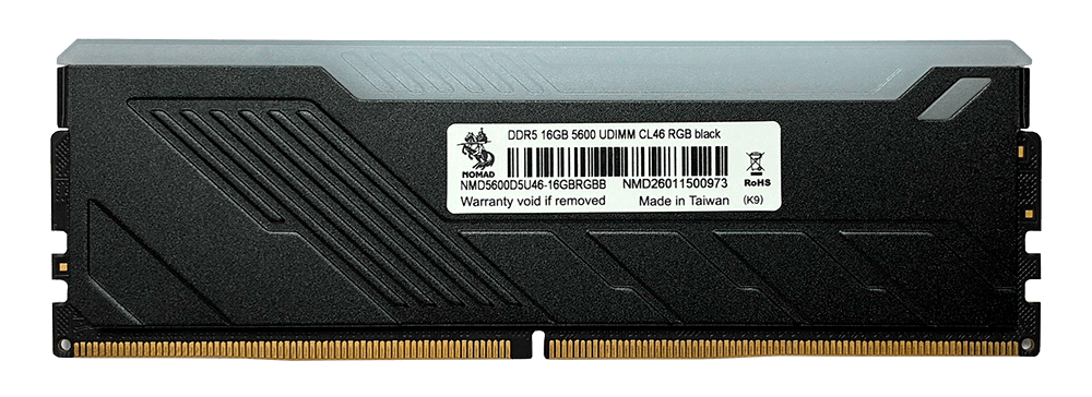 Оперативная память 16GB DDR5 5600MHz NOMAD UDIMM CL46 RGB NMD5600D5U46-16GBRGBB Black