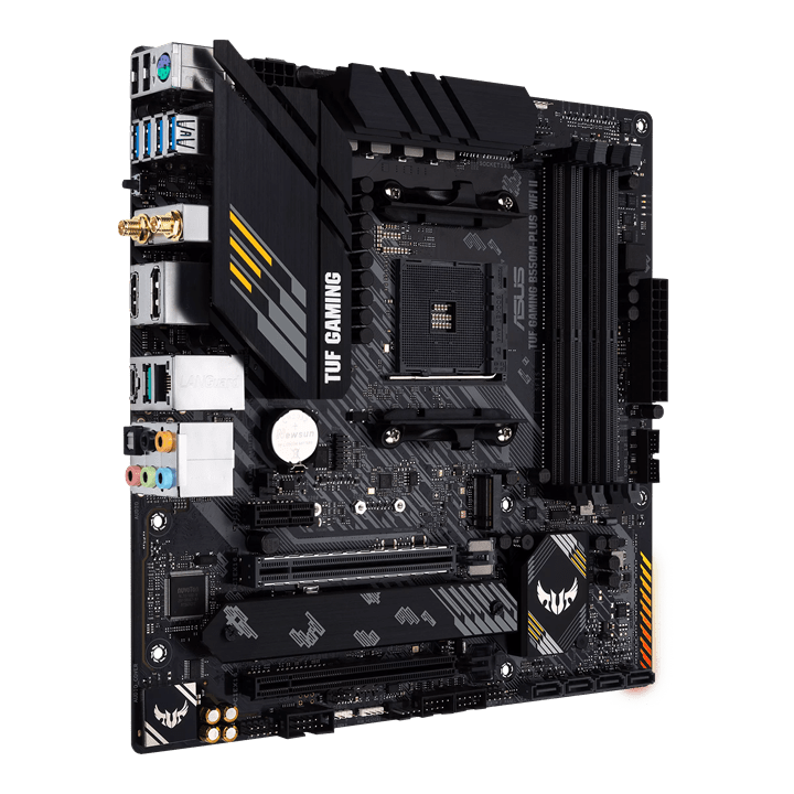 Материнская плата ASUS TUF GAMING B550M-PLUS WIFI II AM4 4xDDR4 4xSATA3 RAID 2xM.2 HDMI DP mATX